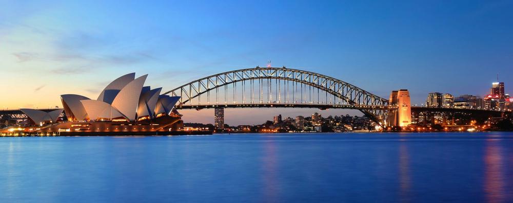 Oper und Harbour Bridge in Sydney, Australien