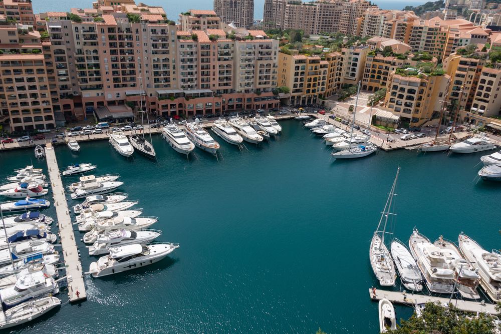 Yachten im Hafen von Fontvieille, Monaco